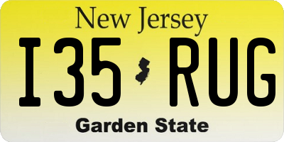 NJ license plate I35RUG
