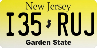 NJ license plate I35RUJ