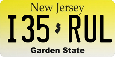 NJ license plate I35RUL