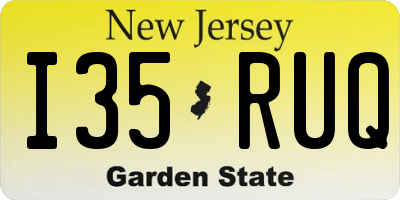 NJ license plate I35RUQ