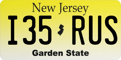 NJ license plate I35RUS