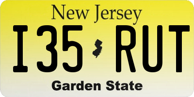 NJ license plate I35RUT