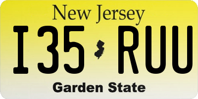 NJ license plate I35RUU