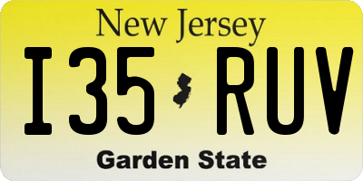 NJ license plate I35RUV