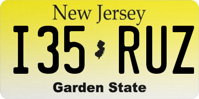 NJ license plate I35RUZ