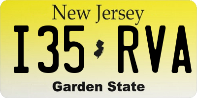NJ license plate I35RVA