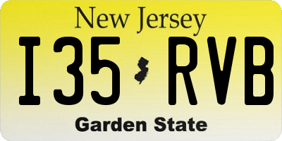 NJ license plate I35RVB