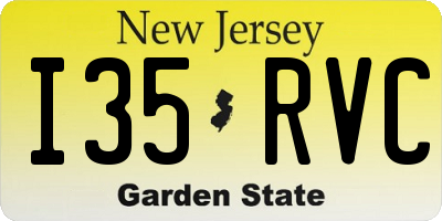 NJ license plate I35RVC