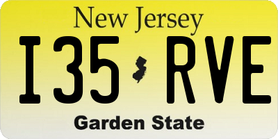 NJ license plate I35RVE