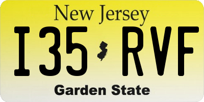 NJ license plate I35RVF