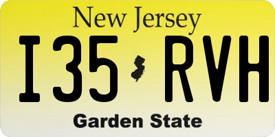 NJ license plate I35RVH