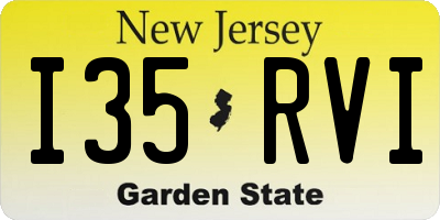 NJ license plate I35RVI