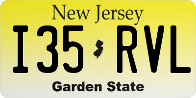 NJ license plate I35RVL