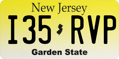 NJ license plate I35RVP