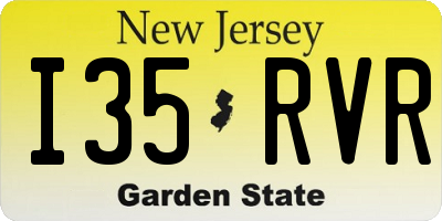 NJ license plate I35RVR
