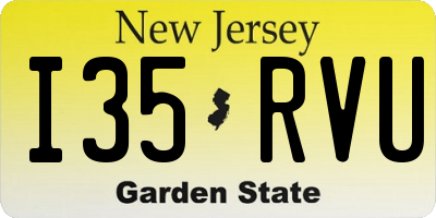 NJ license plate I35RVU
