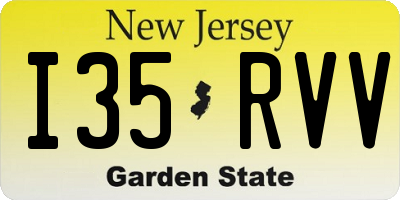 NJ license plate I35RVV