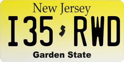 NJ license plate I35RWD