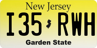 NJ license plate I35RWH