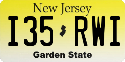 NJ license plate I35RWI