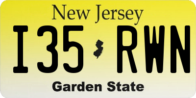 NJ license plate I35RWN