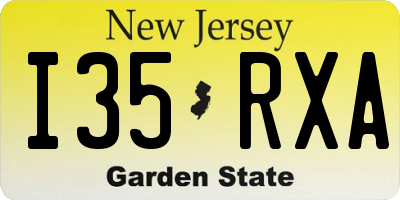 NJ license plate I35RXA