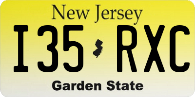 NJ license plate I35RXC