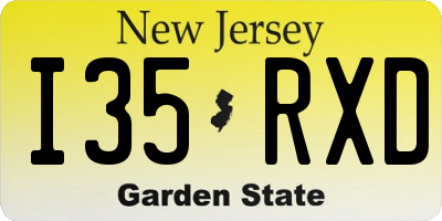 NJ license plate I35RXD