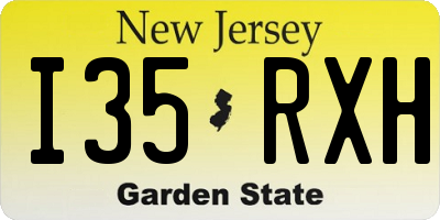 NJ license plate I35RXH