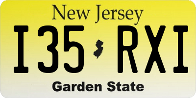 NJ license plate I35RXI