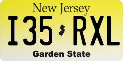 NJ license plate I35RXL