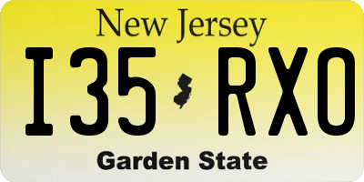 NJ license plate I35RXO