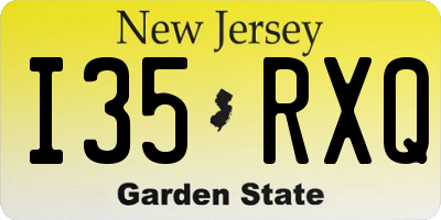 NJ license plate I35RXQ