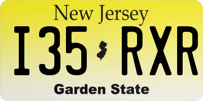 NJ license plate I35RXR