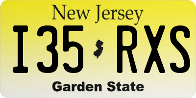 NJ license plate I35RXS