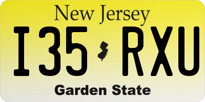 NJ license plate I35RXU