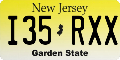 NJ license plate I35RXX