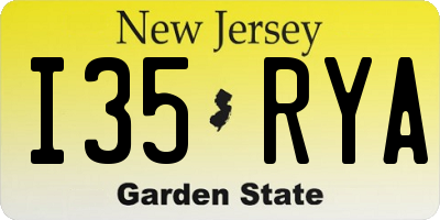 NJ license plate I35RYA