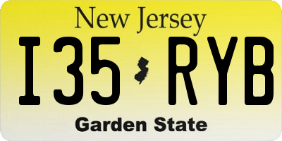 NJ license plate I35RYB