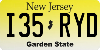 NJ license plate I35RYD