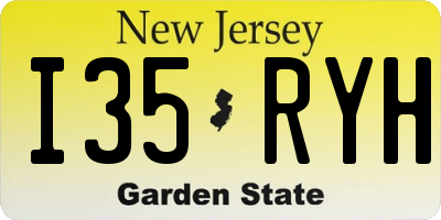 NJ license plate I35RYH