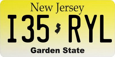 NJ license plate I35RYL