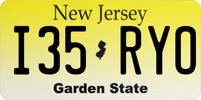 NJ license plate I35RYO