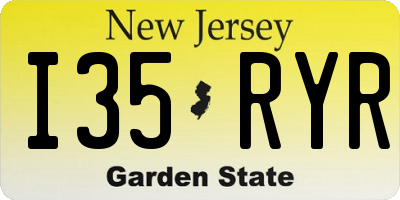 NJ license plate I35RYR