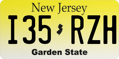 NJ license plate I35RZH
