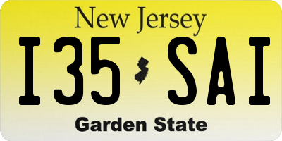 NJ license plate I35SAI