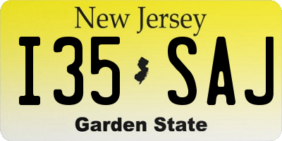 NJ license plate I35SAJ