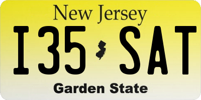 NJ license plate I35SAT