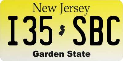 NJ license plate I35SBC