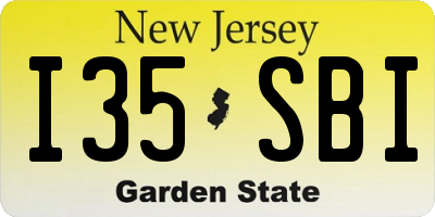 NJ license plate I35SBI